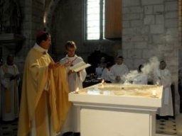 Consécration de l'autel de St Valérien