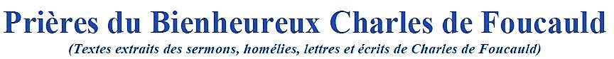 2019 charles de foucaud prieres