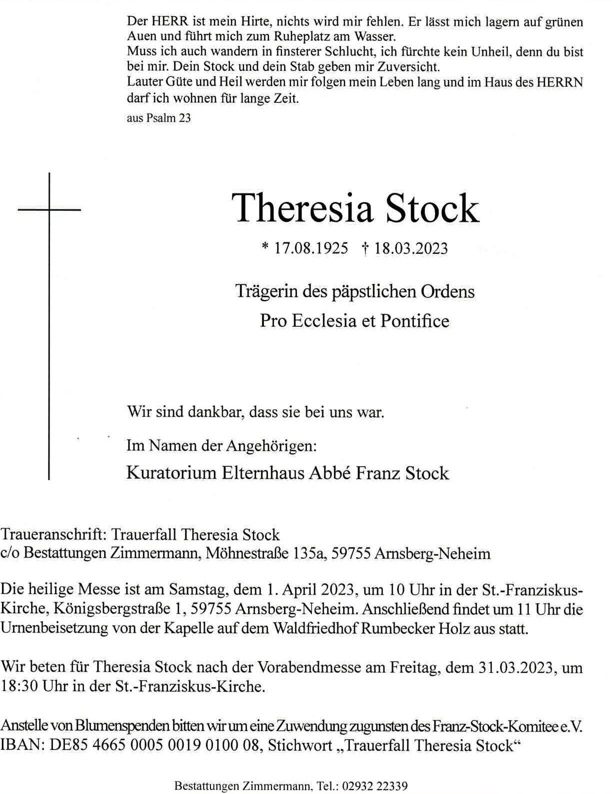 2023 FS FAIRE PART Stock Theresia