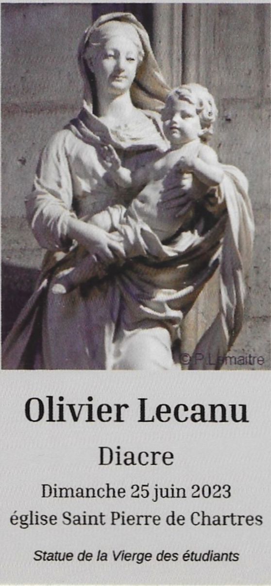 2024 OLIVIER LECANU IMAGE ORDINATION DIACONALE RECTO