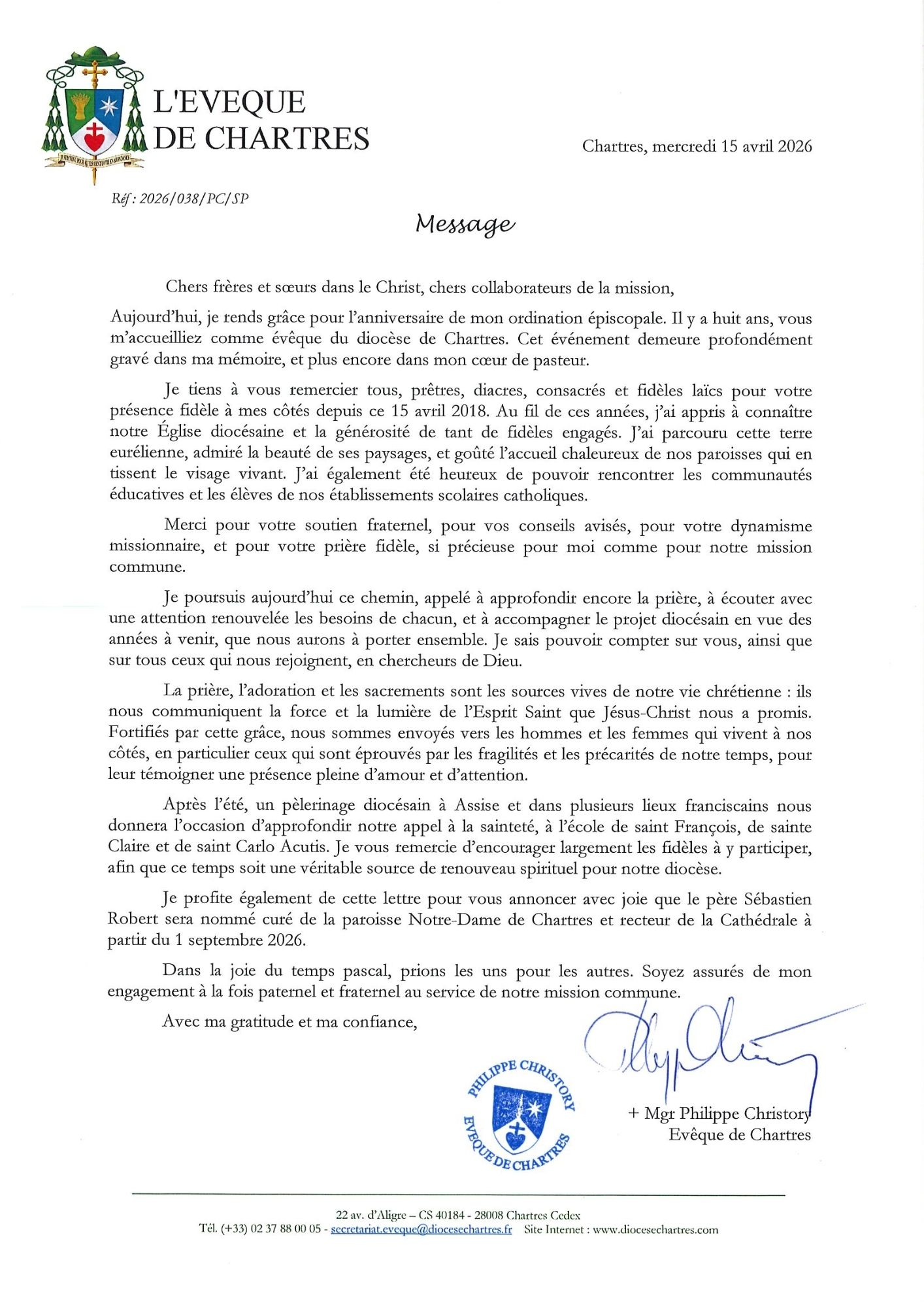 2026 EVEQUE LETTRE 16 AVRIL