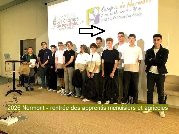 2026 nermont rentrée des apprentis agricole et menuisiers