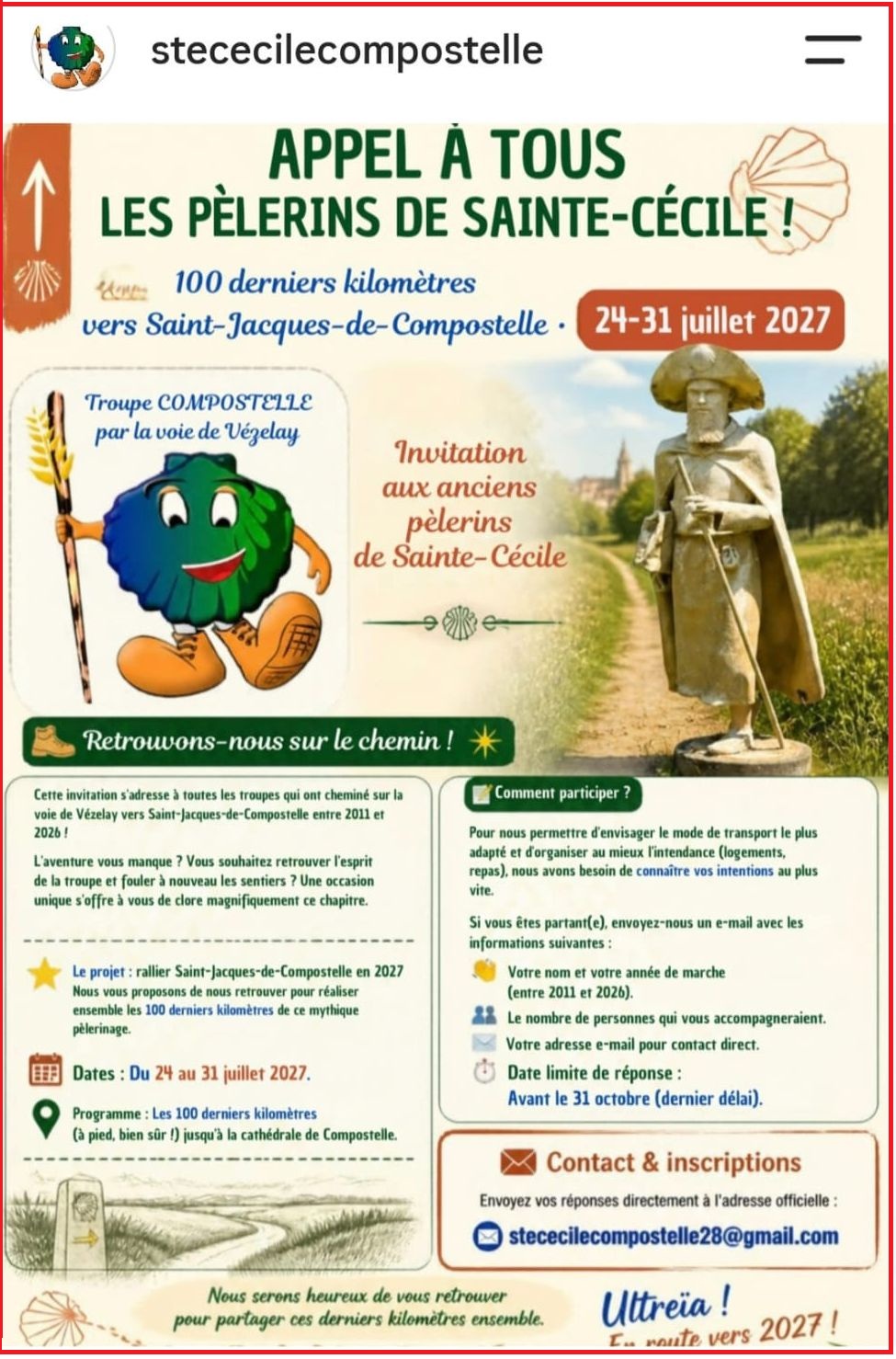 2026 ste cecile compostelle 2